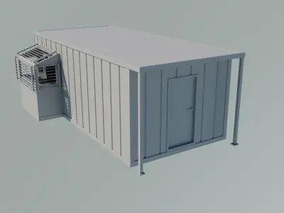 Mud logging cabin Free low-poly 3D model