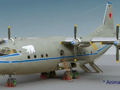 Antonov An-12B 3D model