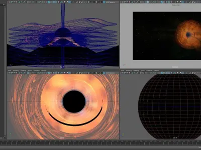 M87 Black Hole - Animated full scene 3D model