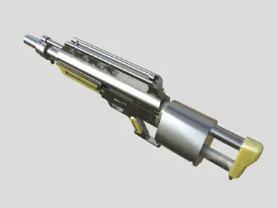 Slugger-gun model 3d game ready model Low-poly 3D model Low-poly 3D model