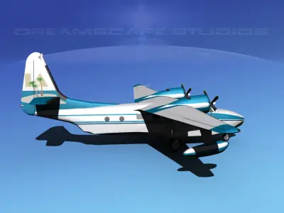 Grumman G-73 Mallard Island Air 3D model