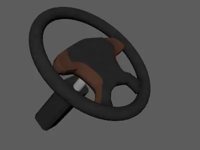 Leather Steering Wheel 3D model