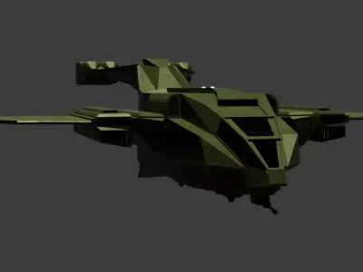 Halo Pelican Dropship 3D Model Low-poly 3D model