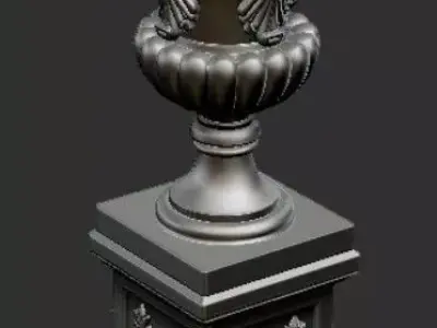 Classic outdoor Vase Flowerpot 3D model II 3D print model