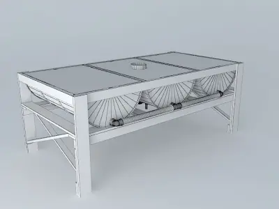 System Aquaponico 06 Aquaponics Beira Mar Growing bed with pl... 3D model