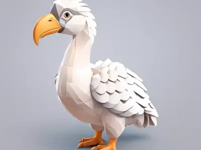 LowPoly Dodo Bird Game Asset Low-poly 3D model