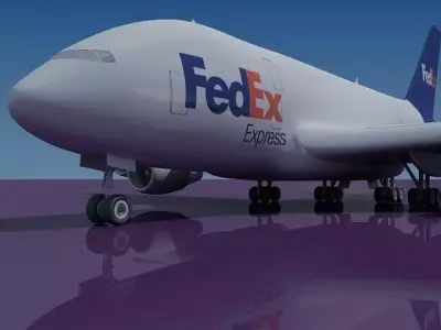FedEx 3D Model Airbus A380 3D model