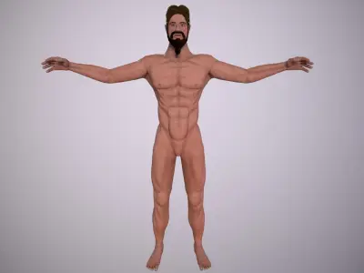 Celt warrior Low-poly 3D model