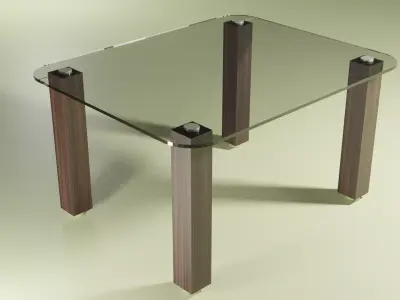 Glass-top Coffee Table Free 3D model
