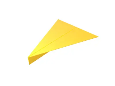 Paper Plane v4 005 Low-poly 3D model