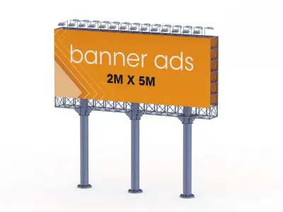 Billboard 2 banner ads 3D model