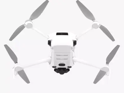 DJI Mini 4 Pro Folding Drone with RC 2 Remote Low-poly 3D model