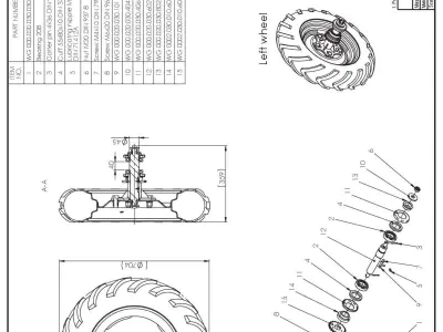 Agricultural Wheel hub 5xR16 Low-poly 3D model