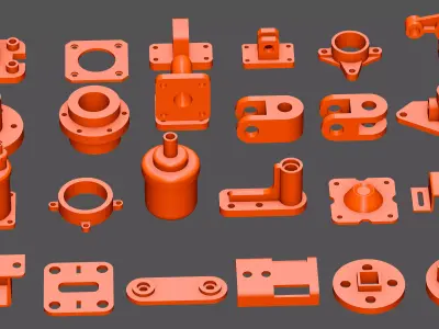 Kitbash 150 Mechanical and Industrial Parts 3D model