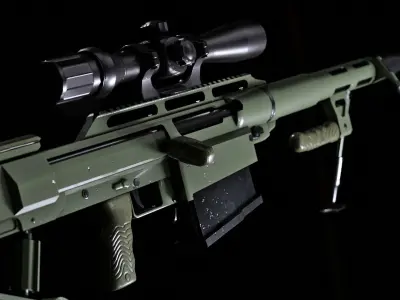 Sniper Rifle Snipex Alligator Low-poly 3D model