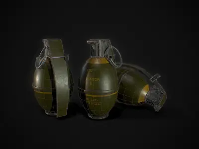 Grenade M26 A2 Low-poly 3D model
