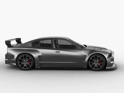 DODGE CHARGER 2012 3D Model Free low-poly 3D model