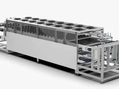 BMC Plastic Sealed Stator Cooling Line 3D model