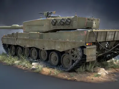Leopard 2A4 Game 3D-Model Low-poly 3D model