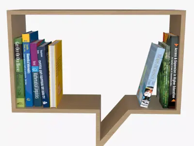 Bookshelf Comment Free 3D model