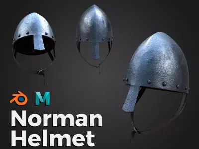 Norman Helmet Low-poly 3D model