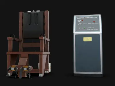 Electric Chair 01 Low-poly 3D model