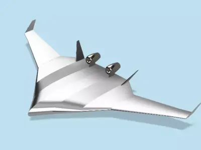 Blended Wing Body Aircraft 3D print model