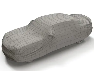 Car cover Low-poly 3D model