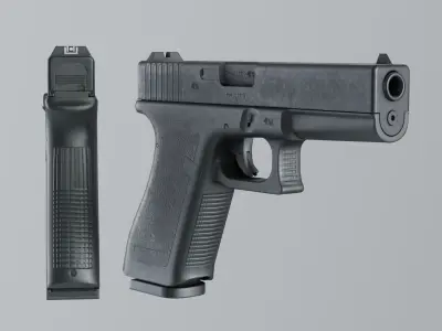 Glock 17 Gen2 9 mm Low-poly 3D model