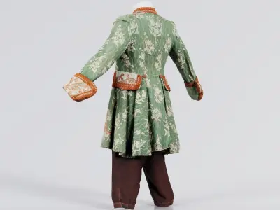 Organic Decorated Historic Costume Low-poly 3D model