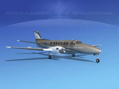 Beechcraft B99 Lakota Airlines 3D model