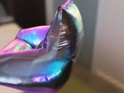 Holographic Gaming Bean Bag Chair Low-poly 3D model