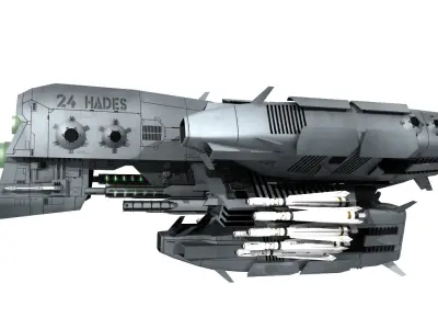 Cerberus Space Drone Low-poly 3D model