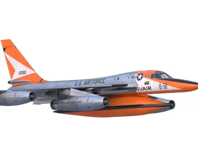 B-58 Hustler Nuclear Bomber 3D Model 3D model
