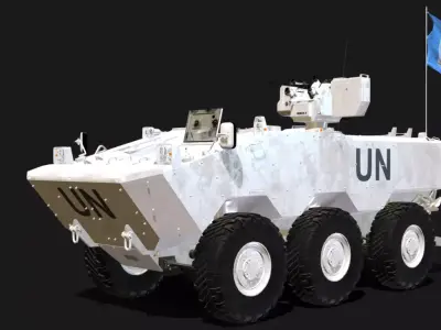 IVECO GUARANI 6X6 UN Low-poly 3D model