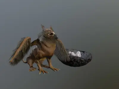 Anicent Griffin Low-poly 3D model