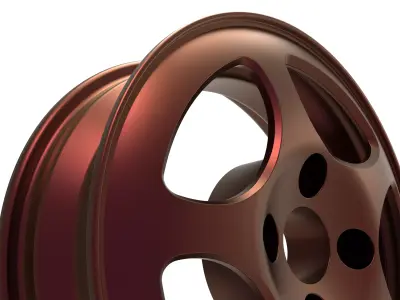 Car Rim - 5-spoke 3D model