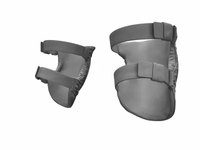 Military Knee Pad - High Poly 3D model