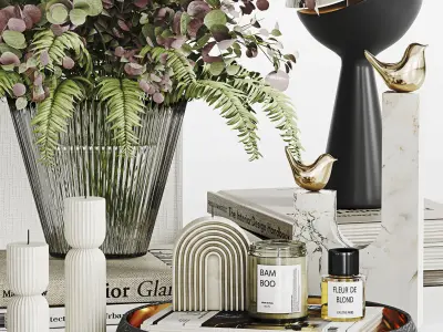 Decorative Set 021 Low-poly 3D model