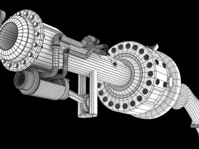 Alien Pulse Rifle Free low-poly 3D model