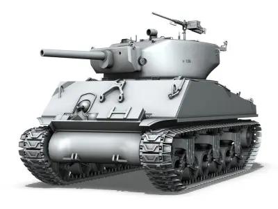 M4A3E2 - Sherman - Jumbo 3D model