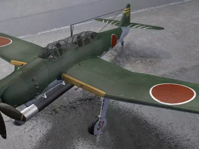 Aichi B7A2 Rjusei - aka Grace 3D model