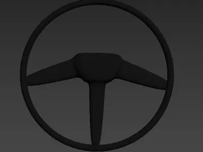 car bus truck steering wheel interior control transportation 3D model