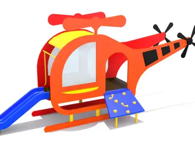 Helicopter Playground Low-poly 3D model