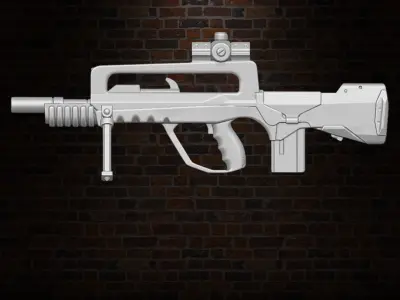 Famas Collection v2 3D printables for action figures 3D print model