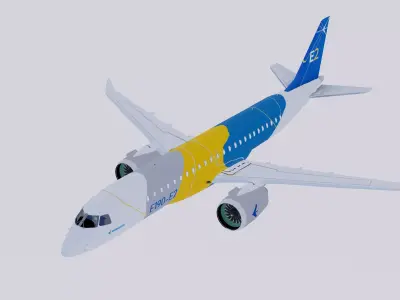 Embraer E190 E-2 Color House 3D model