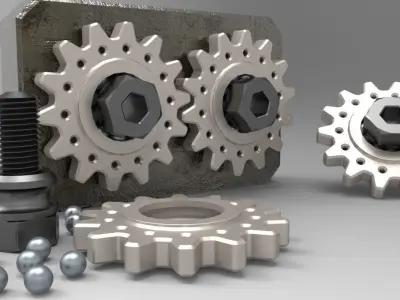 3D Printing Fastener - Bolt Gear Free 3D print model