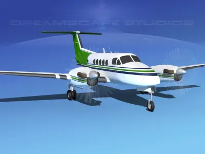 Beechcraft B200 GT King Air V03 3D model
