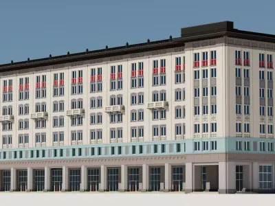 Eastern European Building 014 Low-poly 3D model