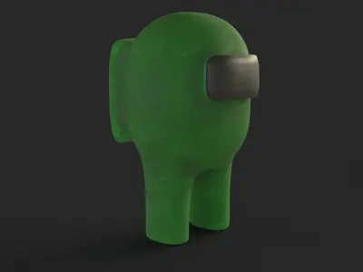 Rigged among us character Free low-poly 3D model